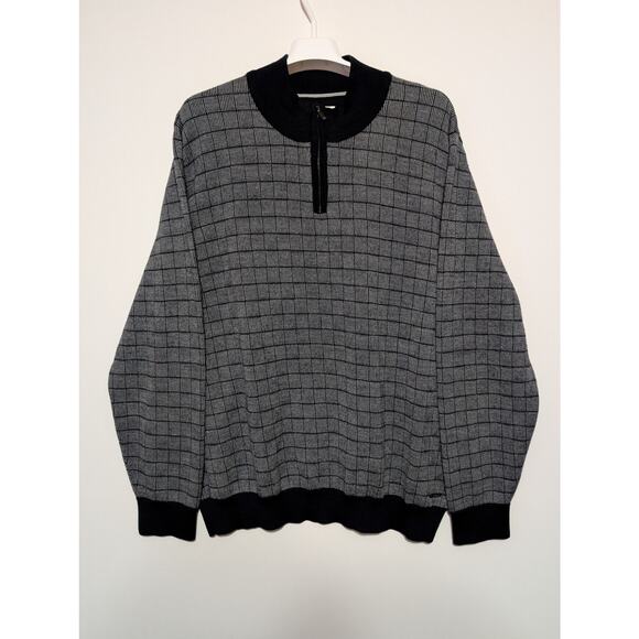 Brax Feel Good Steffen Quarter Zip Pullover Sweater Wool Blend Gray Long-Sleeve - Picture 1 of 7